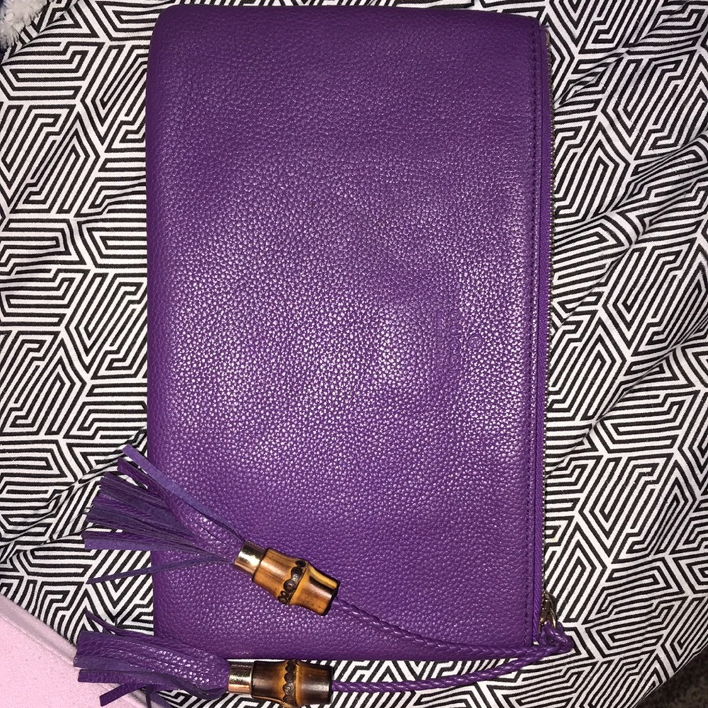 Gorgeous purple clutch or makeup bag authentic Gucci